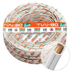 INDECO - CABLE TW-80 PLUS 450/750V 10 AWG - BLANCO