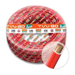 INDECO - CABLE TW-80 PLUS 450/750V 10 AWG - ROJO