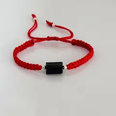 GENERICO - Pulsera Turmalina Negra con hilo rojo