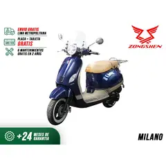 ZONGSHEN - MOTO SCOOTER ESTILO RETRO MILANO 125CC AZUL