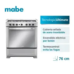 MABE - Cocina de Piso a Gas 76 cm Inox CMP7630FX0