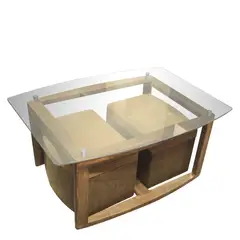 MICA - Mesa de Centro Oasis + 2 Puffs