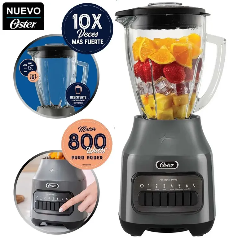 Licuadora 1.5L con 6 Velocidades BLSTPEG-GPB Gris