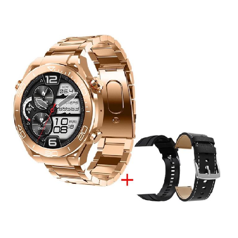 Smartwatch HW5 Ultimate Con 3 Correas y Pantalla Amoled-Dorado