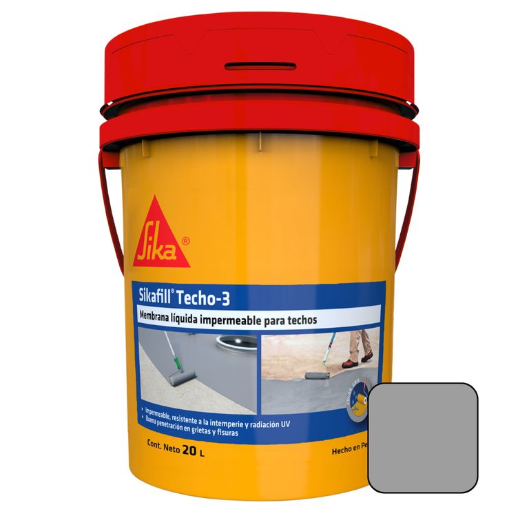 Impermeabilizante para Techos Sikafill Techo-3 Gris x 20L
