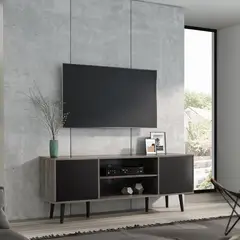 VENTITAS HOME - Mesa de Tv Vintage 50” Amethyst Ventitas Perú Negro y Bellota