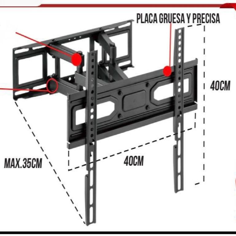 RACK PANTOGRAFO PLEGABLE TV DE 32 a 70" / NEGRO