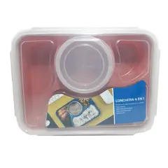 GENERICO - Taper - Lonchera Multiespacio Anti Derrame naranja