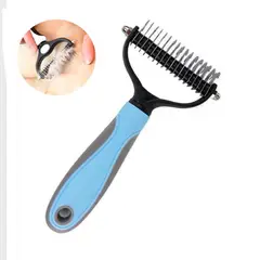 AMICATS - Peine Deslanador Desmotador para Perro - Celeste