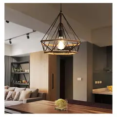 GENERICO - Lámpara colgante triangular modelo rustico