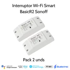 SONOFF - Interruptor inteligente WiFi BasicR2 - Pack 2unds