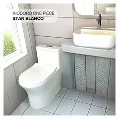 STONE - INODORO ONE PIECE MINIMALISTA STAN BLANCO