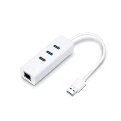 TP LINK - Adaptador Usb Y Adaptador Ethernet Gigabit 3 Puertos Usb 3.0 UE330