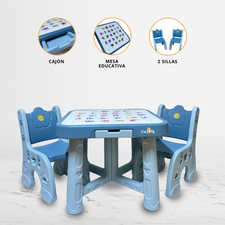 Silla Escritorio 3 en 1 «CHILDESK» Ligth Blue