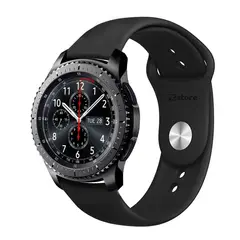 GENERICO - Correa Compatible Con Samsung Galaxy Gear S3 Frontier Negro Broche 22