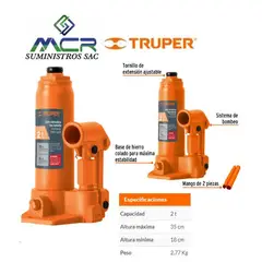 TRUPER - GATA DE BOTELLA HIDRAULICA 2 TONELADA 350/180mm
