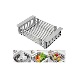 GENERICO - Escurridor Soporte Expandible de Fregadero para Platos Verduras Frutas