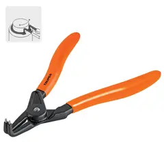 Truper - Pinza punta a 90° 7"P para abrir anillos, mango de PVC