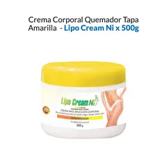 GENERICO - 2 Cremas Corporal Quemador Tapa Amarilla - Lipo Cream Ni x 500g