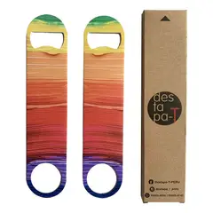 DESTAPA T PERU - Destapador metal full color 18x4cms DestapaT Arco Iris