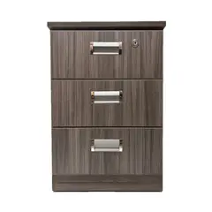 GENERICO - VELADOR DE 03 CAJONES COLOR HUMO