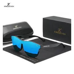 KINGSEVEN - Lentes de Sol Polarizados Unisex Uv400 Negro Azul