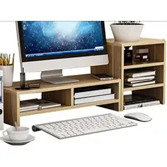 AMUEBLE - Base Soporte para monitores EMANUEL MARRON Repisa para monitores