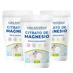 LIMA NATURALS - Citrato de Magnesio 200 g Pack x 3