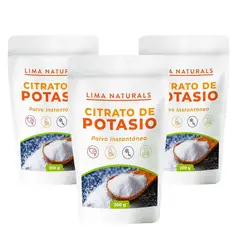 LIMA NATURALS - Citrato de Potasio 200 g Pack x 3