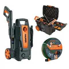TRUPER - Hidrolavadora manguera 15m con caja de herramientas con ruedas