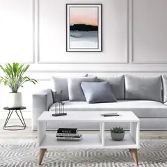 VENTITAS HOME - Mesa de Centro Vintage Wendy Ventitas Perú Blanco