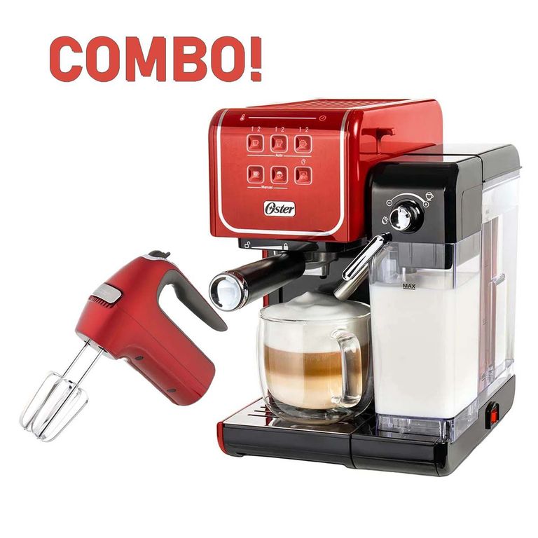 Cafetera Automática PrimaLatte BVSTEM6801R+Batidora FPSTHM360R