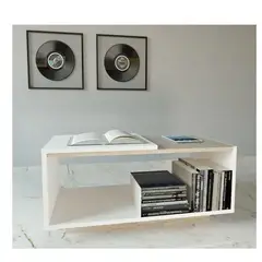 AMUEBLE - Mesa de centro * TIPZA * BLANCO MELAMINA 18MM