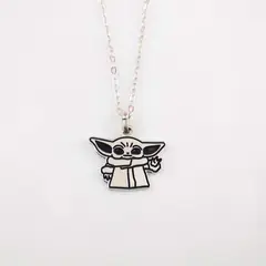 GENERICO - Collar Baby Yoda plata 950 - Musas Vanidosas