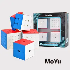 GENERICO - Kit de 4 cubos Rubik Profesional Moyu 2x2 3x3 4x4 y 5x5