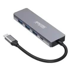 ENCORE ELECTRONICS - Hub Multipuerto 5 en 1 3port USB3.0, 1 HDMI, 1 PD, Aluminio