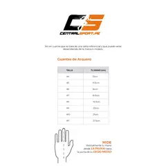 ORBIT - GUANTES PARA ARQUERO WARRIOR TALLA 8