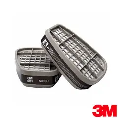 3M - Cartucho 6001 Para Vapores Orgánicos Niosh (1 Par)