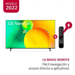 LG - Televisor NanoCell 50 Ultra HD 4K ThinQ AI 50NANO75SQA