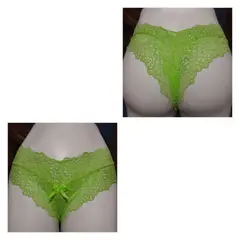 GENERICO - PANTY CACHETERO HILO DE ENCAJE MODELO GAVIOTA S-M