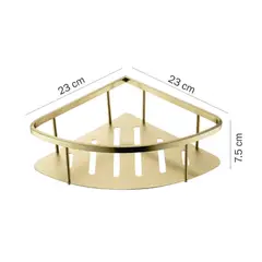 GENERICO - Repisa esquinero clasico organizador para baño de acero inoxidable