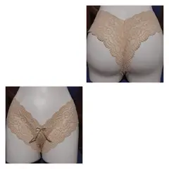 GENERICO - PANTY CACHETERO HILO DE ENCAJE MODELO GAVIOTA L-XL