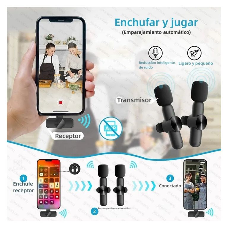 Para iPhone y Android Micrófono inalámbrico Bluetooth K9