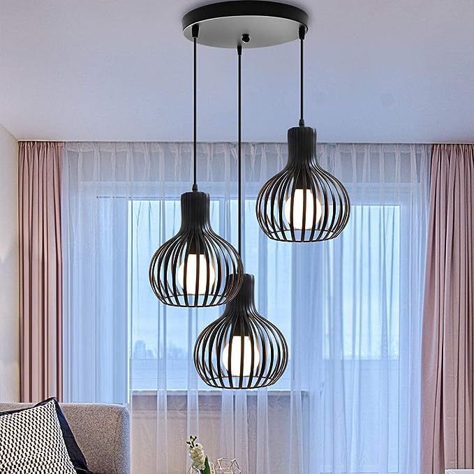 Lámpara colgante de techo con personalidad creativa incluye 3 focos