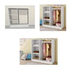 AMUEBLE - Organizador ropero montesssori DIANYA MELAMINA DE 18MM