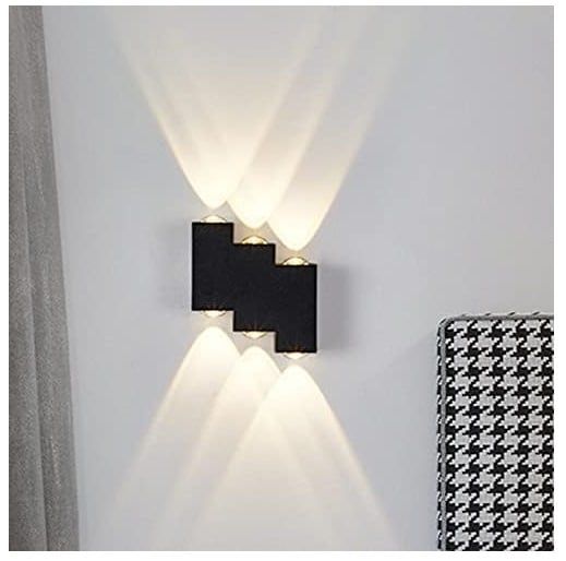 Lampara de pared Led Aplique escalera 6 w Luz Calida + RGB