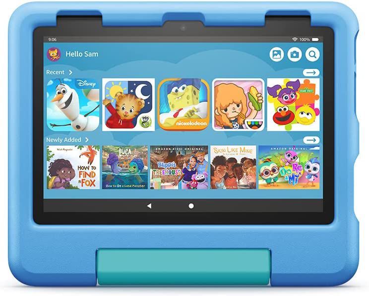 Tablet Fire HD 8 Kids 2022 - 12va Generación para niños de 3 a 7 años - 2022 - 32GB - Celeste