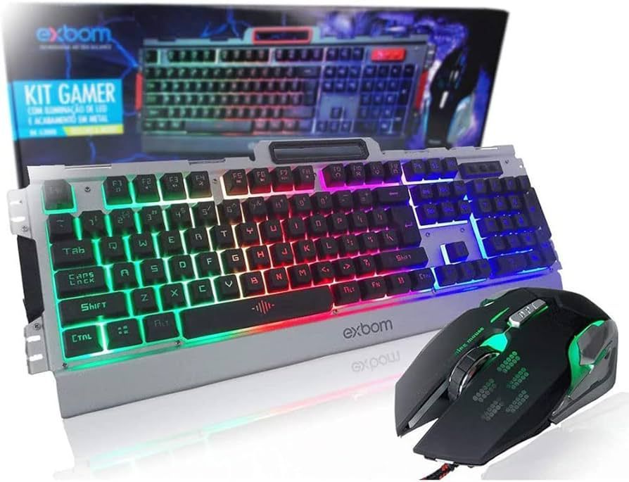 Teclado Gamer CON MAUSE Steel CMK198LED Usb