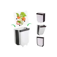 GENERICO - Tacho de Basura Plegable para Cocina Papelera Blanco