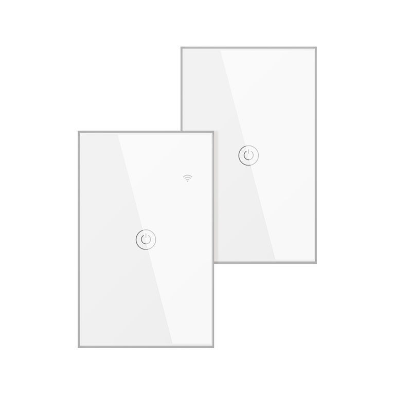Conmutador Inteligente Wifi 1 Botón Blanco Pack 2 Unidades